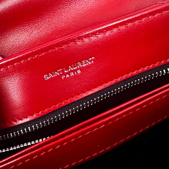 Yves Saint Laurent Red Quilted Clutch - Picture 4 of 4